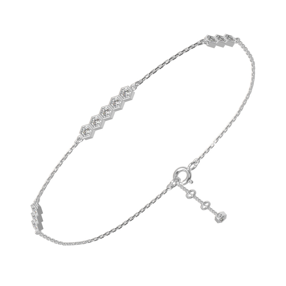 Браслет из белого золота c бриллиантами