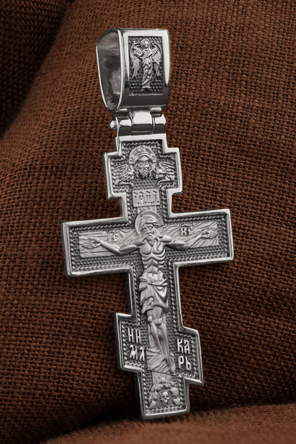 Крест из белого золота