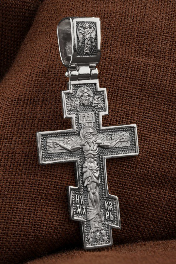 Крест из белого золота