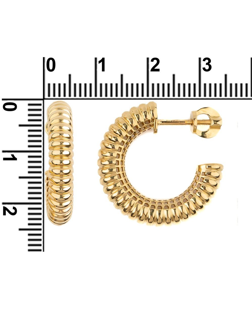 Серьги из лимонного золота 585 пробы