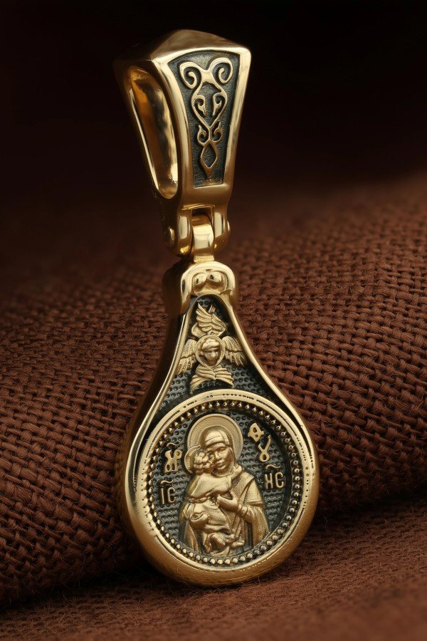 Образок из лимонного золота 585 пробы