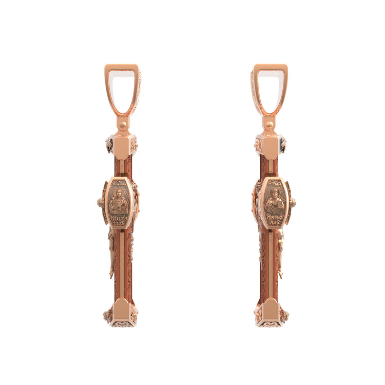 Крест из золота c деревом груши