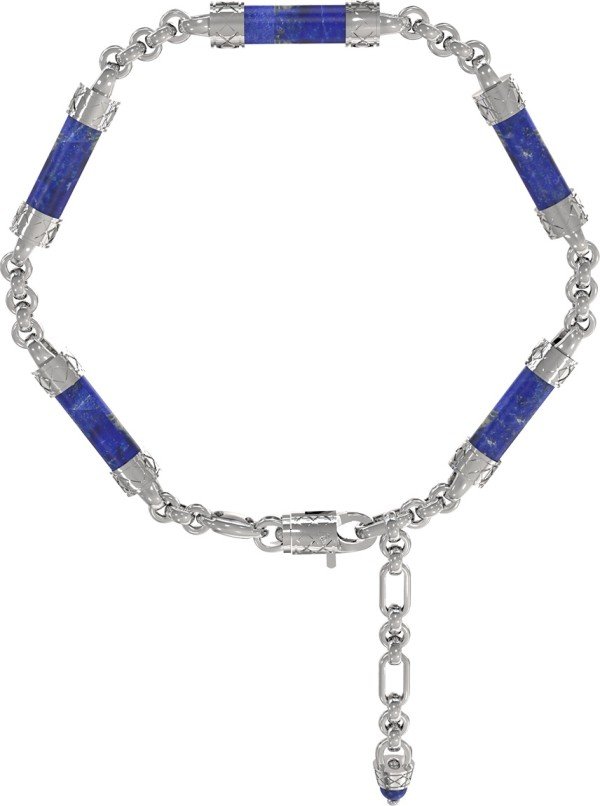 Браслет из белого золота c лазуритом