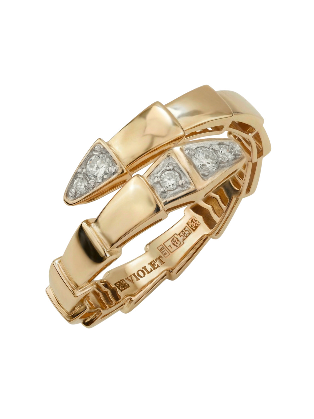 Кольцо из золота c бриллиантами