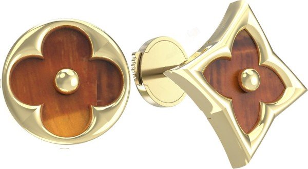 Серьги из лимонного золота c тигровым глазом