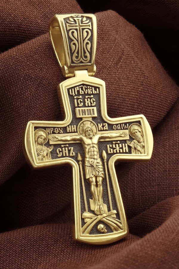 Крест из лимонного золота