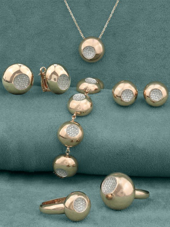 Серьги из золота c бриллиантами