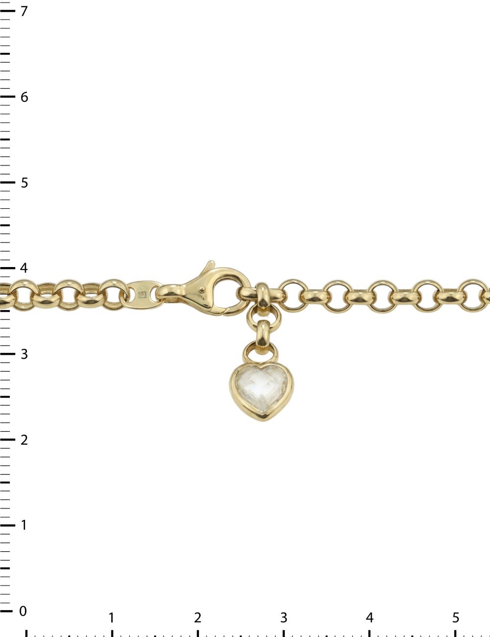 Цепь из лимонного золота c фианитом