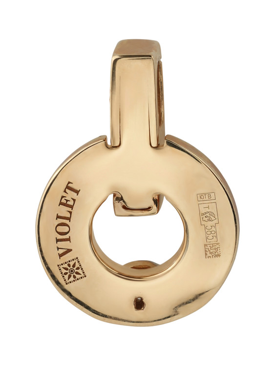 Подвеска из золота c бриллиантами и ониксом