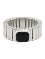 Кольцо из белого золота c ониксом