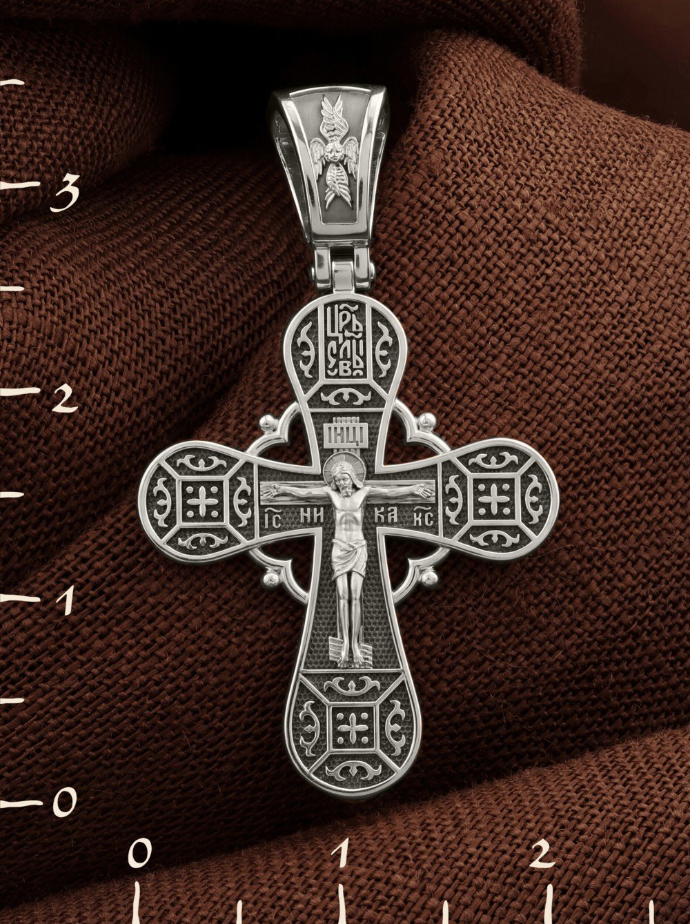 Крест из белого золота