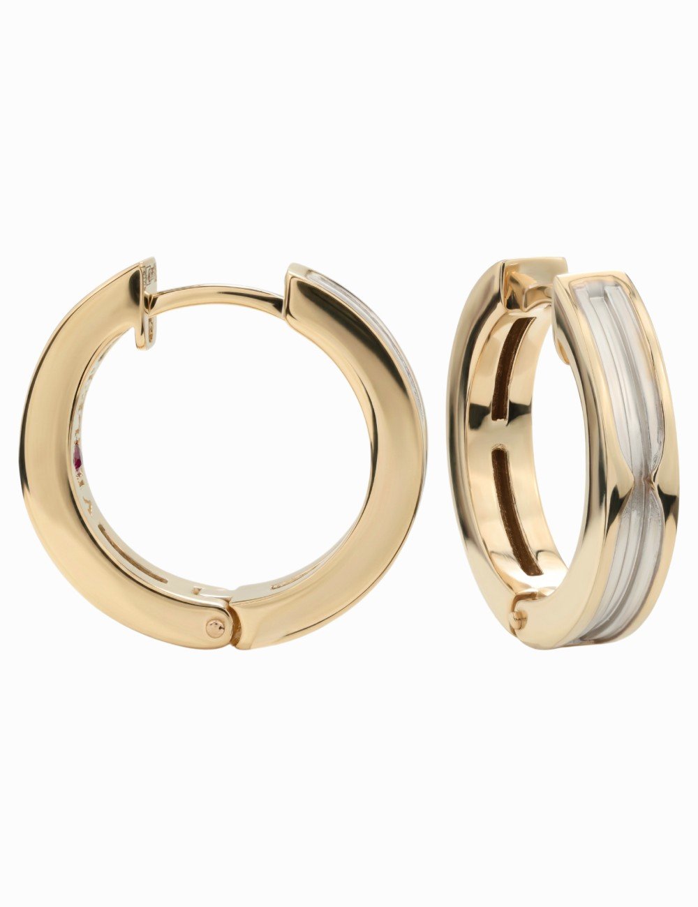 Серьги из золота c рубином