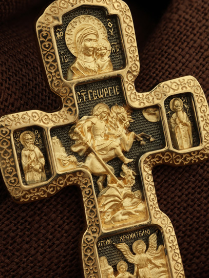 Крест из лимонного золота