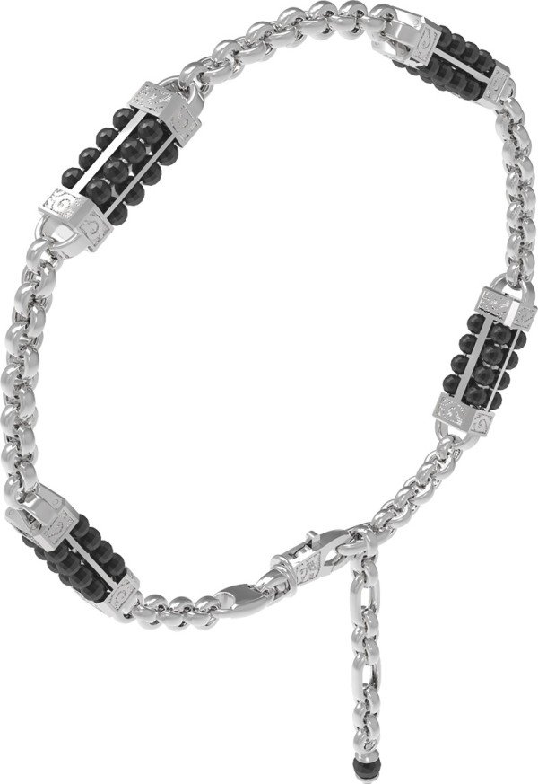 Браслет из белого золота c ониксом