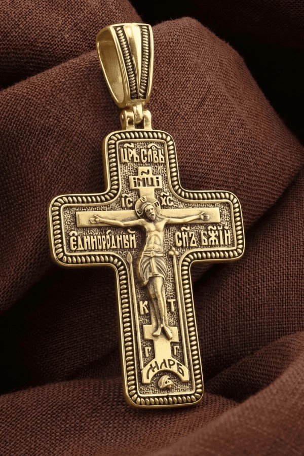 Крест из лимонного золота