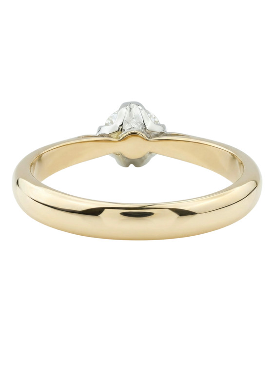 Кольцо из лимонного золота c бриллиантами