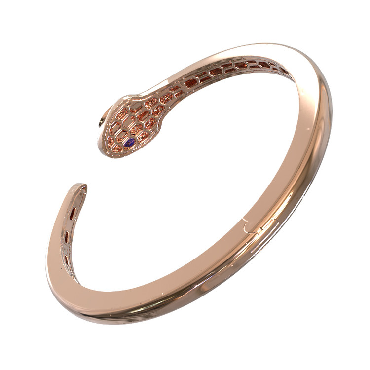 Браслет из золота c бриллиантами, сапфиром и малахитом