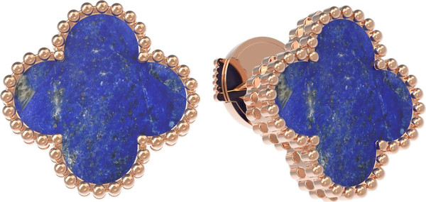 Серьги из золота c лазуритом