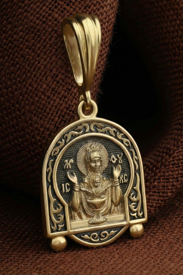 Образок из лимонного золота 585 пробы