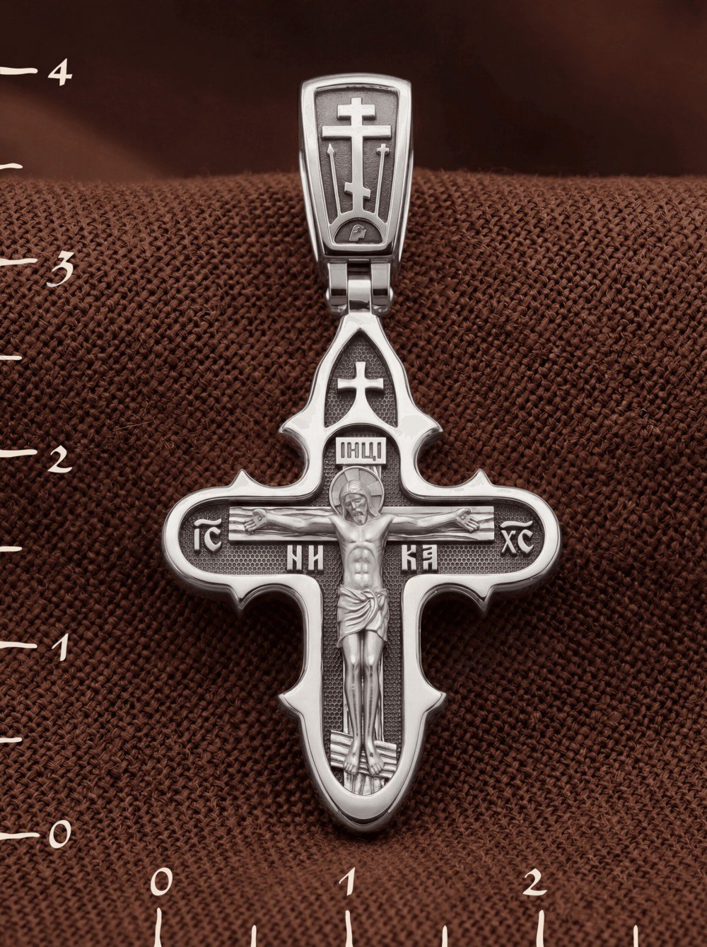 Крест из белого золота