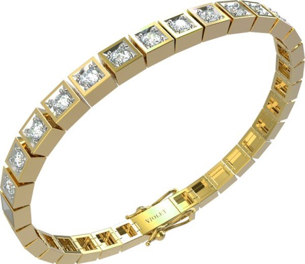 Браслет из лимонного золота c бриллиантами
