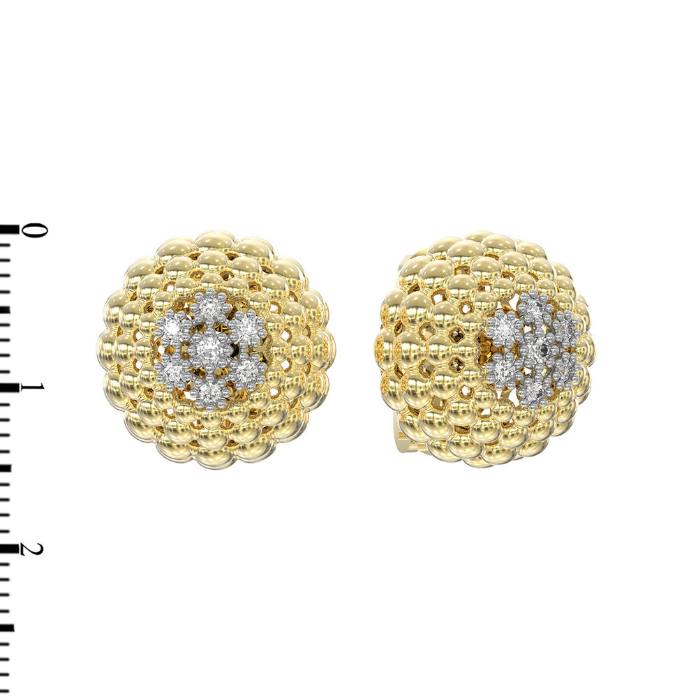 Серьги из лимонного золота c бриллиантами