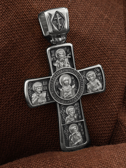 Крест из белого золота