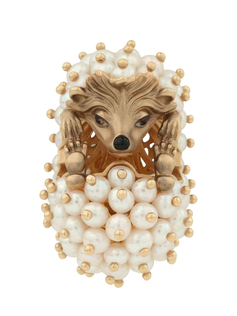 Подвеска из золота c эмаль и жемчугом