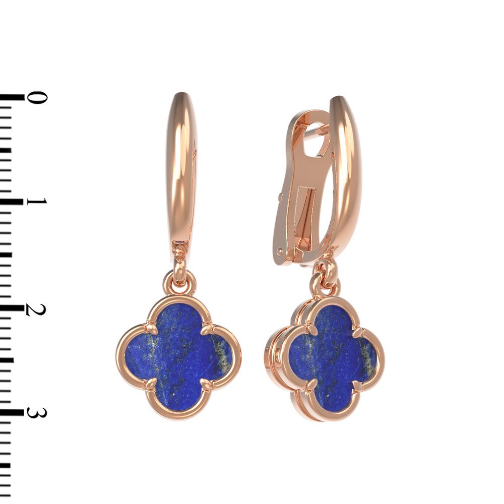 Серьги из золота c лазуритом