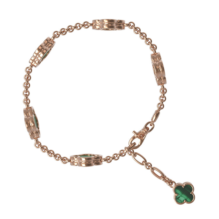 Браслет из золота c малахитом