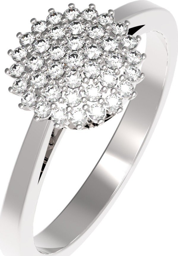 Кольцо из белого золота c бриллиантами