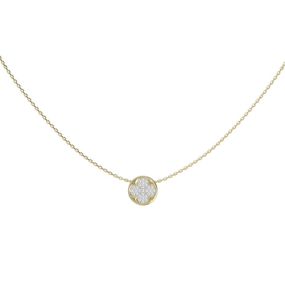 Колье из лимонного золота c бриллиантами