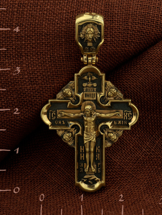 Крест из лимонного золота