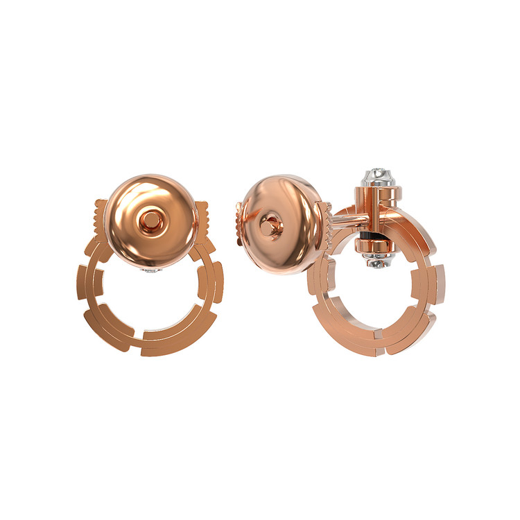 Серьги из золота c бриллиантами и ониксом