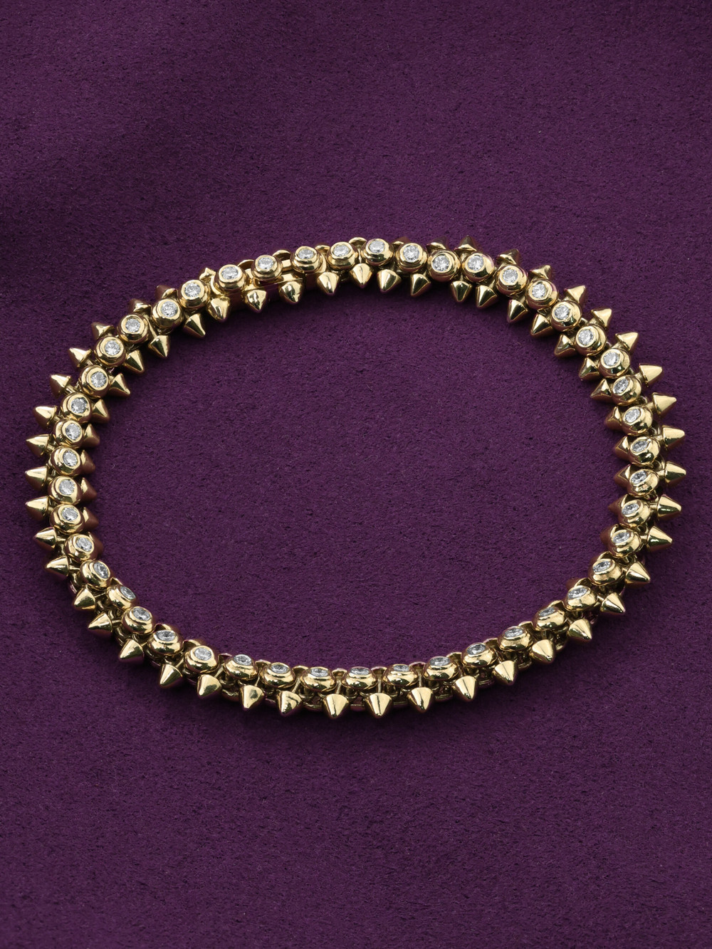 Браслет из лимонного золота c бриллиантами