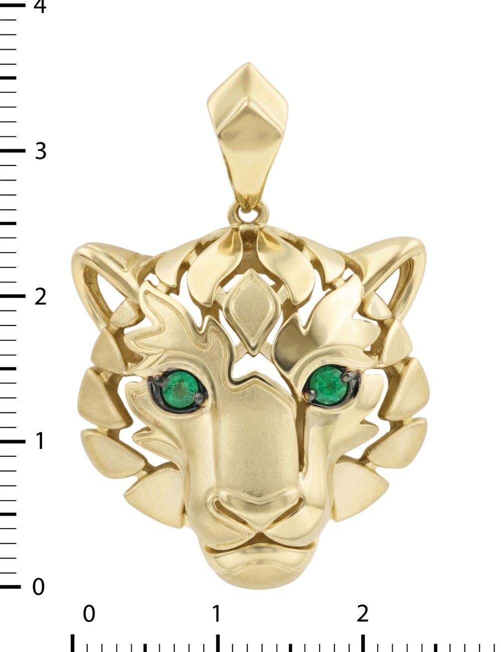 Подвеска из лимонного золота c изумрудом