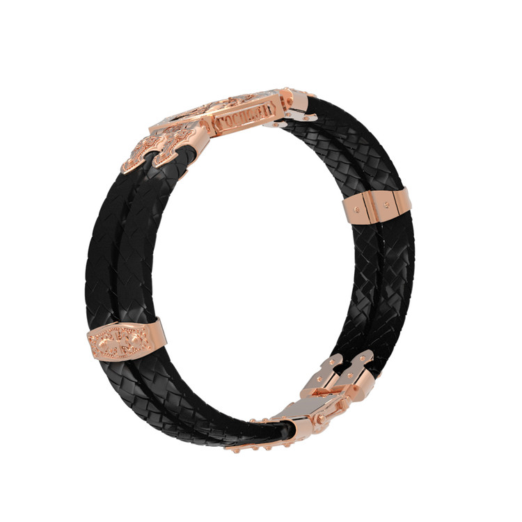 Браслет из золота c шнурком и ониксом