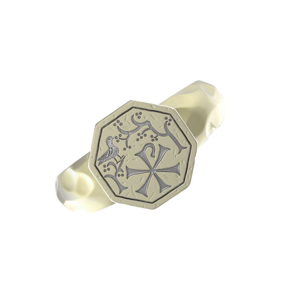 Кольцо из зелёного золота