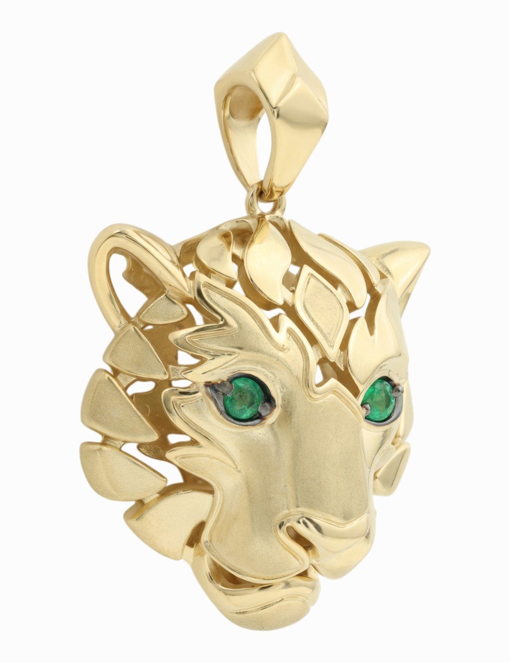 Подвеска из лимонного золота c изумрудом