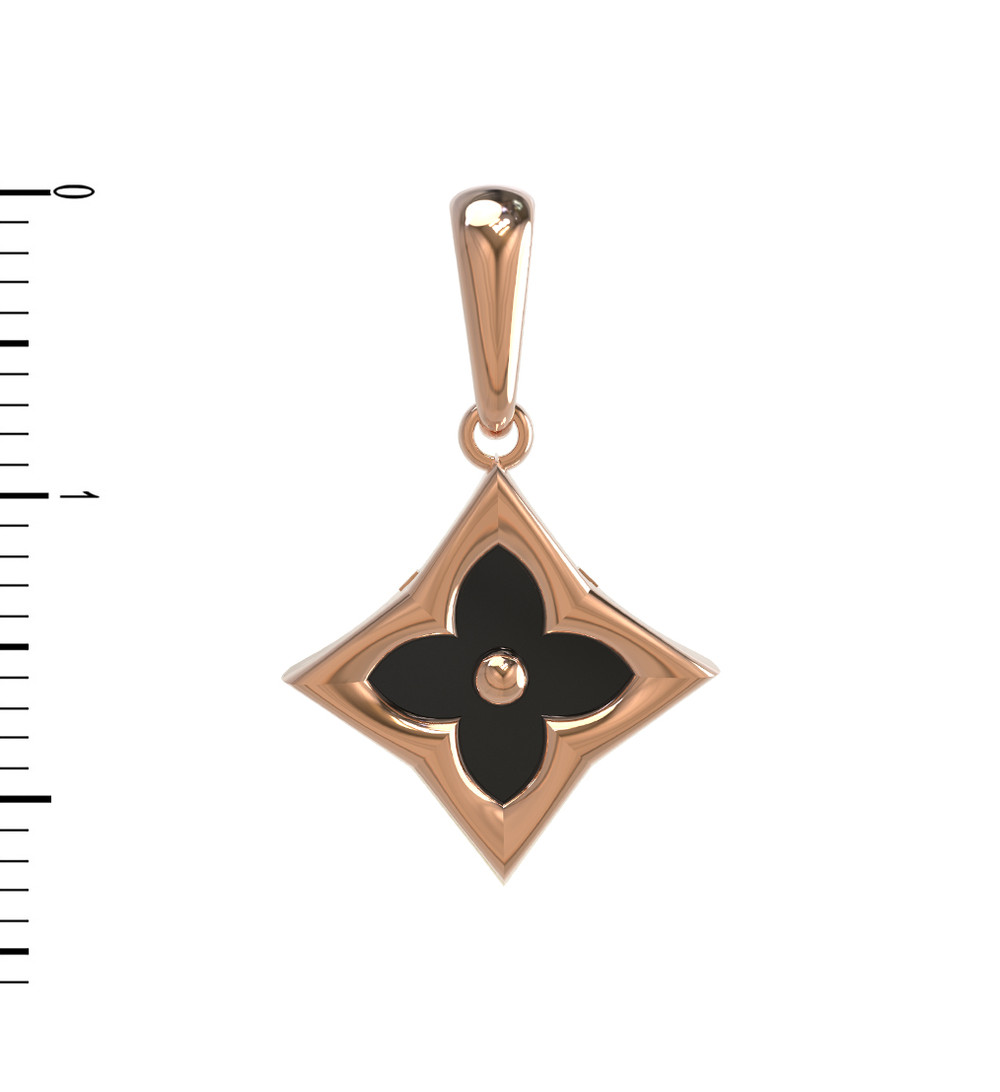 Подвеска из золота c ониксом