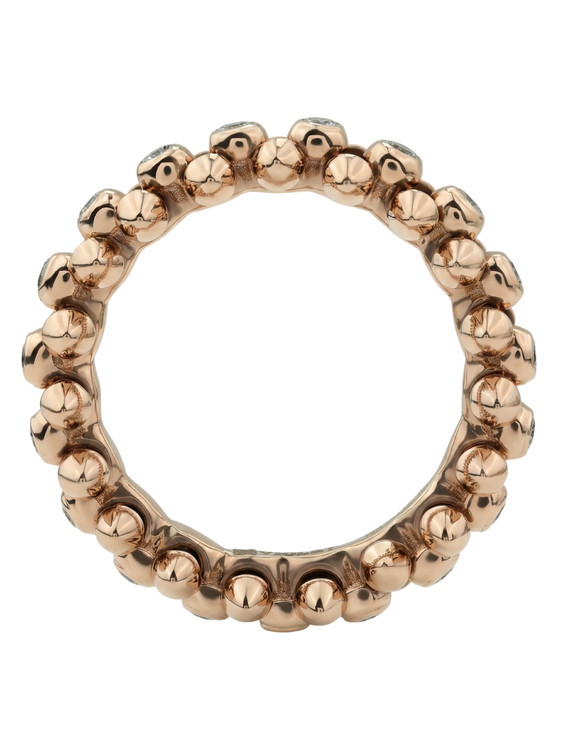 Кольцо из розового золота c бриллиантами