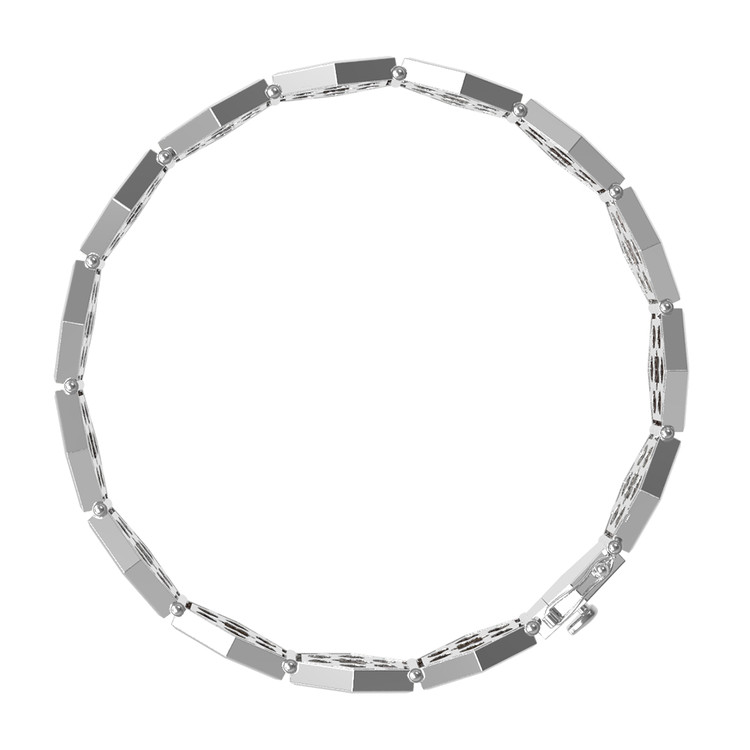 Браслет из белого золота c лазуритом и перламутром