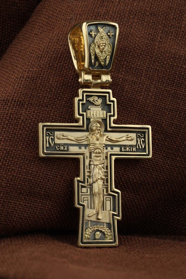 Крест из лимонного золота