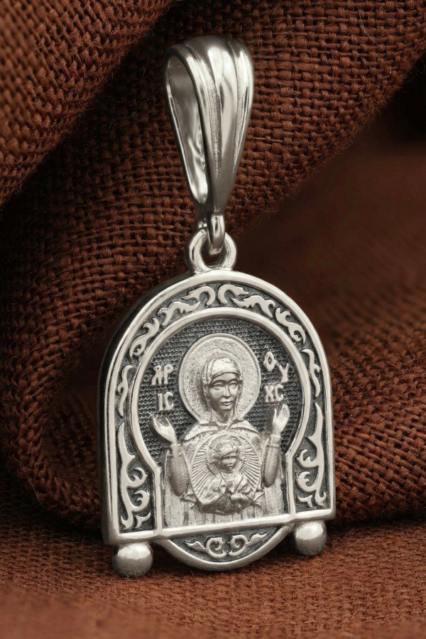 Образок из белого золота 585 пробы