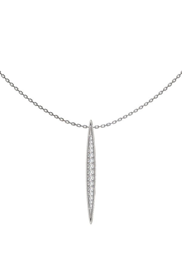 Колье из белого золота 585 пробы c бриллиантами