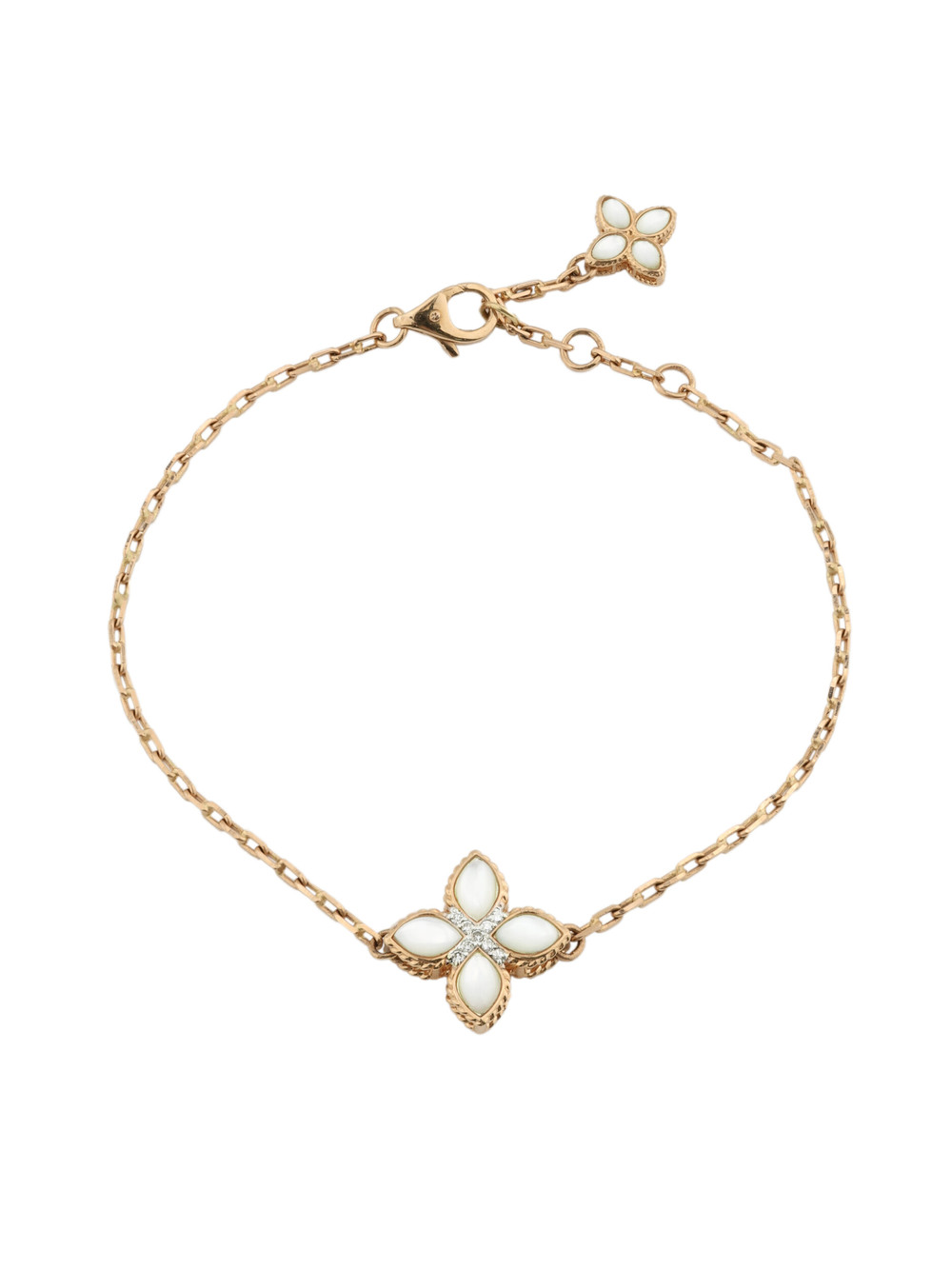 Браслет из золота c бриллиантами и перламутром