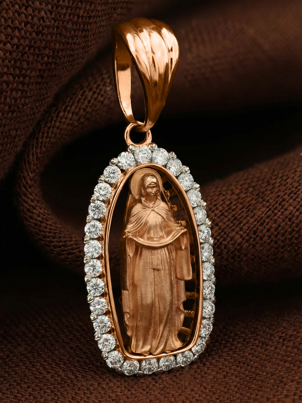 Образок из золота c бриллиантами