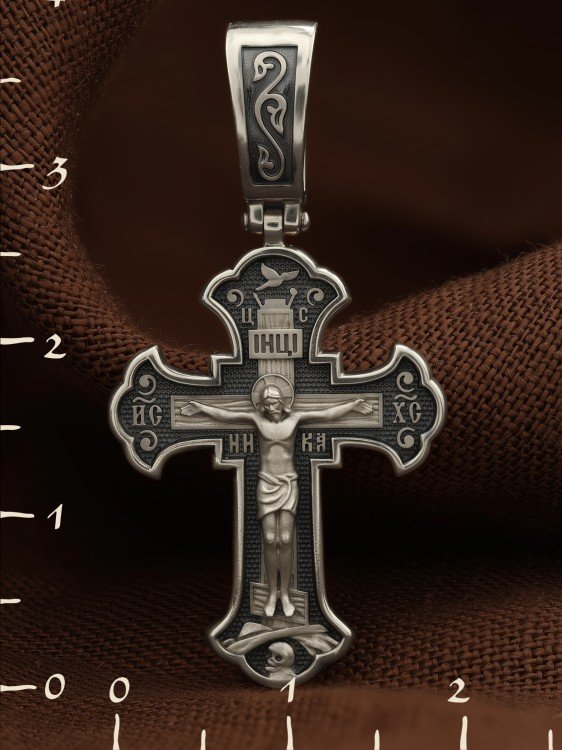 Крест из белого золота