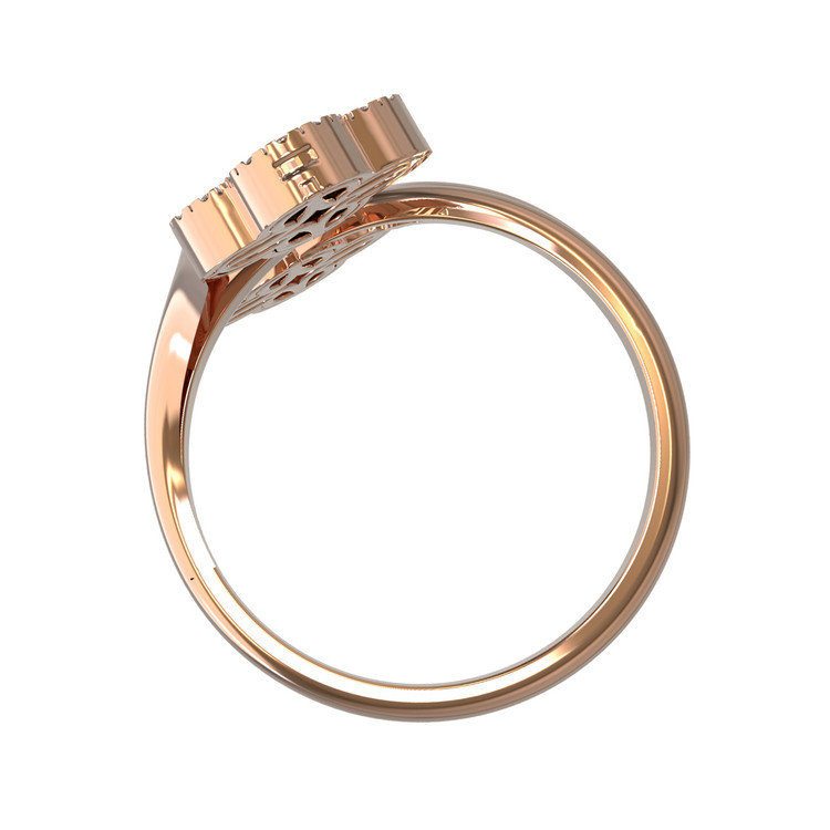 Кольцо из золота c бриллиантами, ониксом и перламутром