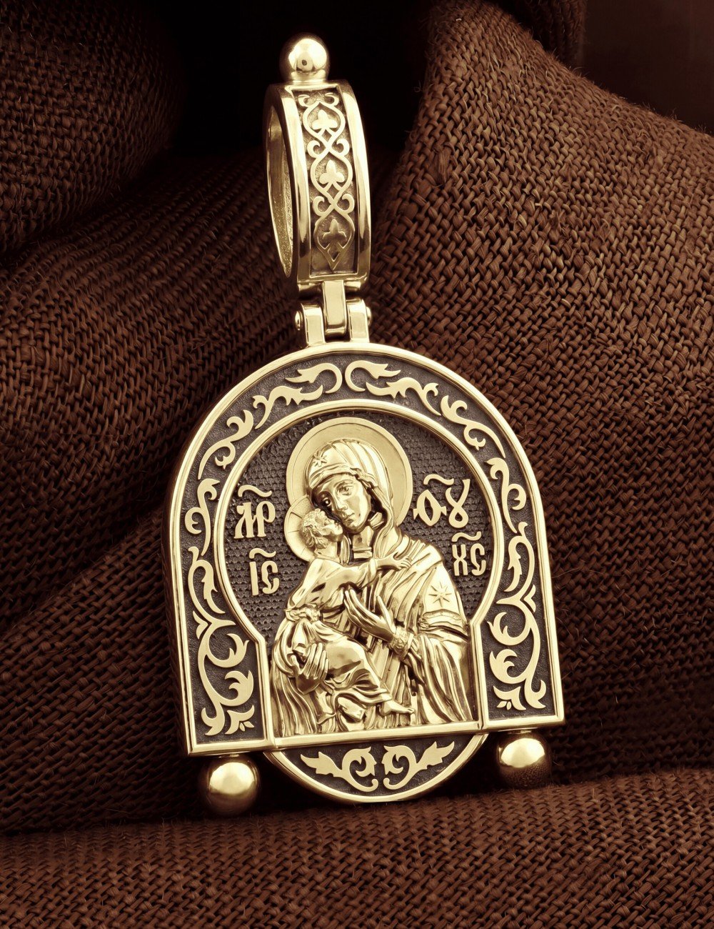 Образок из лимонного золота 585 пробы